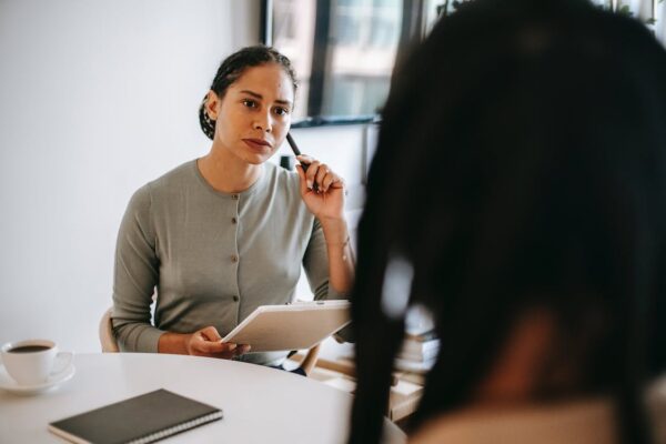 A patient and doctor having a conversation