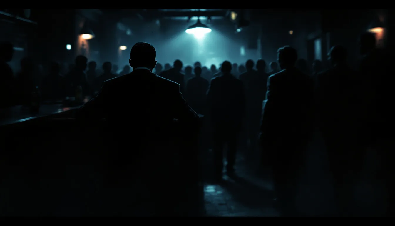 An illustration depicting the concept of being roofied, with blurred figures in a social setting.